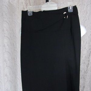D. F. A. New York Black Maxi Midi Skirt Silver Hardware NWOT